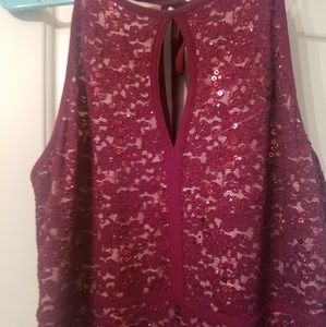Burgundy Sequin Dress